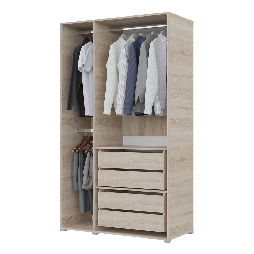  Шкаф Бостон 1500 3 створки, 2 ящика Сонома/Бетон (6 мест)