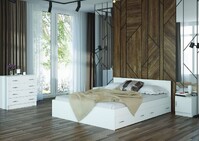 Кровать Стандарт 1200 с ящиками (Сонома) (3 места) 2391