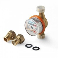 Счетчик воды Пульсар ПРО универсальный Ду15,L=110мм, с монтажным комплектом, МПИ 6лет, гарантия 5лет