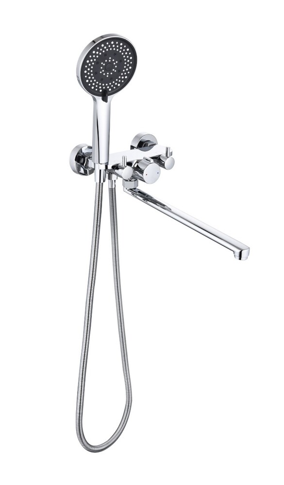 Смеситель Ванна КС 13725071 с функцией памяти, L-нос, 5-х режимн.лейка, Казань НОВИНКА!!!