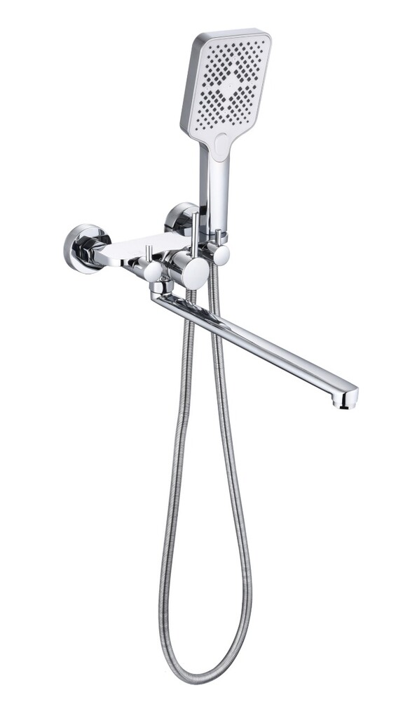 Смеситель Ванна КС 13725117 с функцией памяти, L-нос, 4-х режимн.лейка, Казань НОВИНКА!!! 