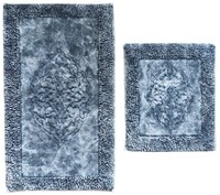 Набор ковриков для в/к "Макароны LUX" 60х100+50х60 dark grey тёмно-серый 