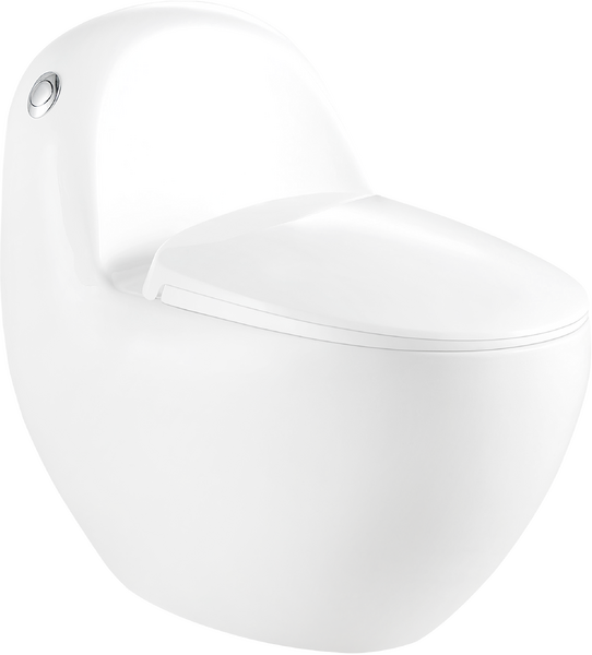 Унитаз-моноблок безободковый HOLLER ЗИРО (780*470*680мм, сиденье ТЕРМОПЛАСТ с микролифтом, арматура 2-х режимная)  (1 место) белый