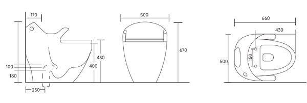 Унитаз-моноблок безободковый HOLLER KING (660*500*670мм, сиденье ТЕРМОПЛАСТ с микролифтом, арматура 2-х режимная)  (1 место) белый