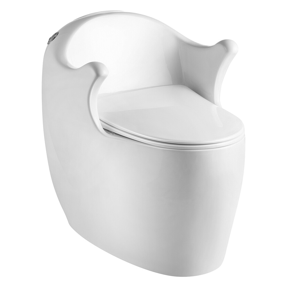 Унитаз-моноблок безободковый HOLLER KING (660*500*670мм, сиденье ТЕРМОПЛАСТ с микролифтом, арматура 2-х режимная)  (1 место) белый