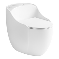 Унитаз-моноблок безободковый HOLLER ВЕЛИС (640*490*610мм, сиденье дюропласт с микролифтом, арматура 2-х режимная)  (1 место) белый