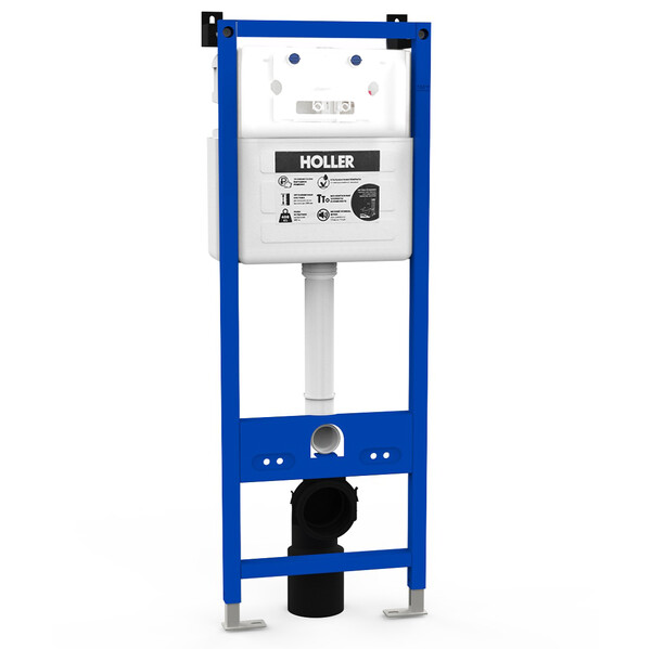Инсталляция скрытого монтажа HOLLER MQ501 (390*145*1124мм), (3/6л), для подвесного унитаза, универсал (без клавиши смыва)