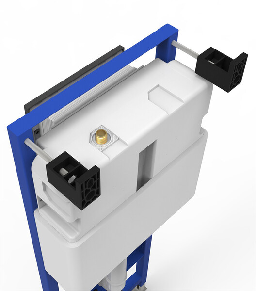 Инсталляция скрытого монтажа HOLLER MQ501 (390*145*1124мм), (3/6л), для подвесного унитаза, универсал (без клавиши смыва)