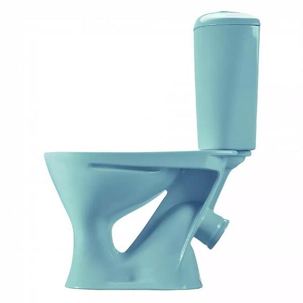 Унитаз-компакт Santeri "Версия" ГОЛУБОЙ, косой выпуск, антивсплеск (г.Воротынск) 1P4015S0600BF