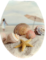 Сиденье д/унитаза жесткое КЛАССИК "Ракушечный пляж"