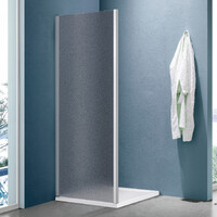 Боковая часть душ. ограждения SANTREK AQUA Lea- SP-900-G-Brushed 900*1850 стекло ГРЕЙП 5мм, профиль Сатин
