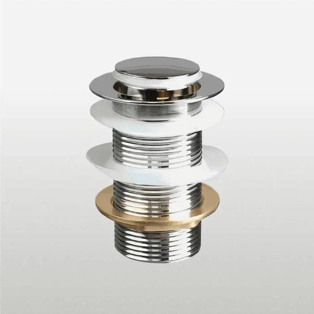 Донный клапан CLICK-CLACK c маленькой кнопкой, chrome 10104