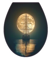 Сиденье д/унитаза жесткое КЛАССИК "Парусник"