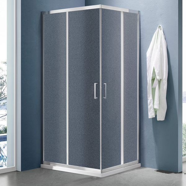 Душевое ограждение SANTREK AQUA Lea-CR-1200*900-G-Chrome 1200*900*1850 Г-обр. стекло Грейп 5мм, профиль Хром 