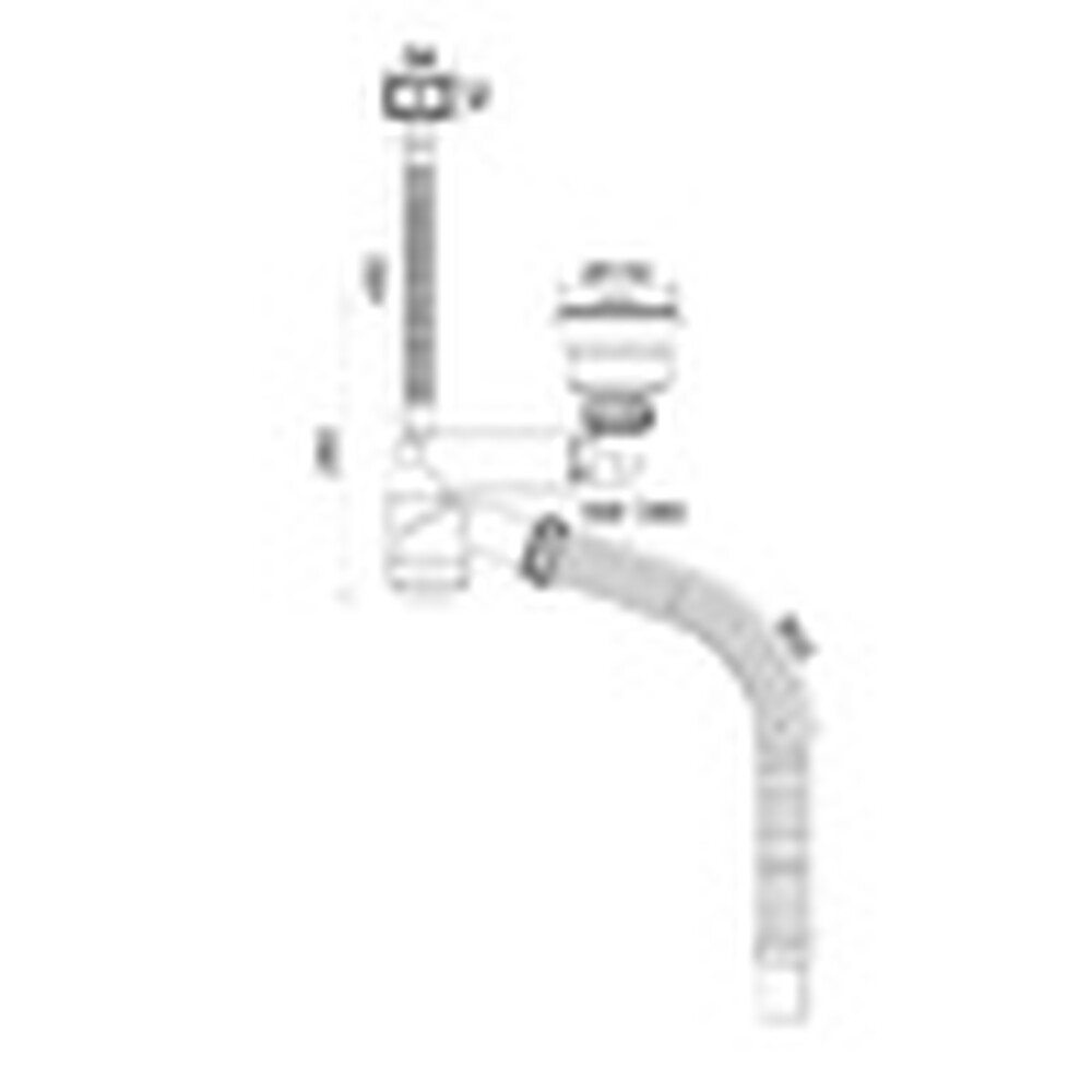 Д-11008У Сифон для кухни с выпуском NORDFORM ОРИО 3 1/2, смещенный (телескопический), с универсальным переливом, корзиной для мусора и гибкой трубой