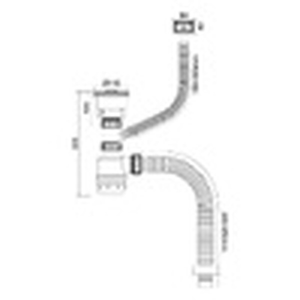 Д-11052У Сифон для кухни с выпуском NORDFORM ОРИО 3 1/2, с универсальным переливом, корзиной для мусора и гибкой трубой