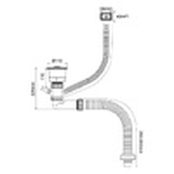 Д-11053У Сифон для кухни с выпуском NORDFORM ОРИО 3 1/2, сухой затвор, с универсальным переливом, отводом, корзиной для мусора и гибкой трубой