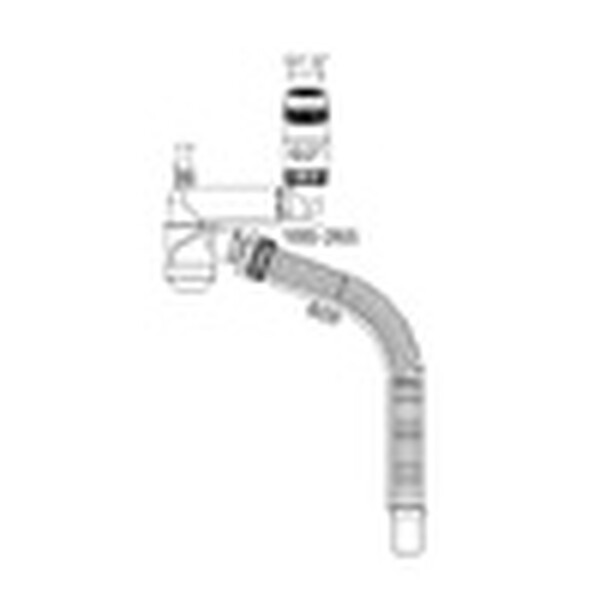 Д-405008 Сифон NORDFORM ОРИО 1 1/2 / 2 для мойки, без выпуска, смещенный (телескопический), с отводом и гибкой трубой