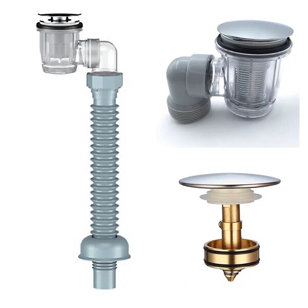 Д-6331Т Сифон для раковины с выпуском клик-клак NORDFORM ОРИО (универсальный)