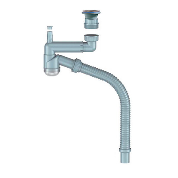 Д-7008 Сифон для мойки NORDFORM ОРИО, с чашкой д.70мм, смещенный (телескопический), с отводом и гибкой трубой