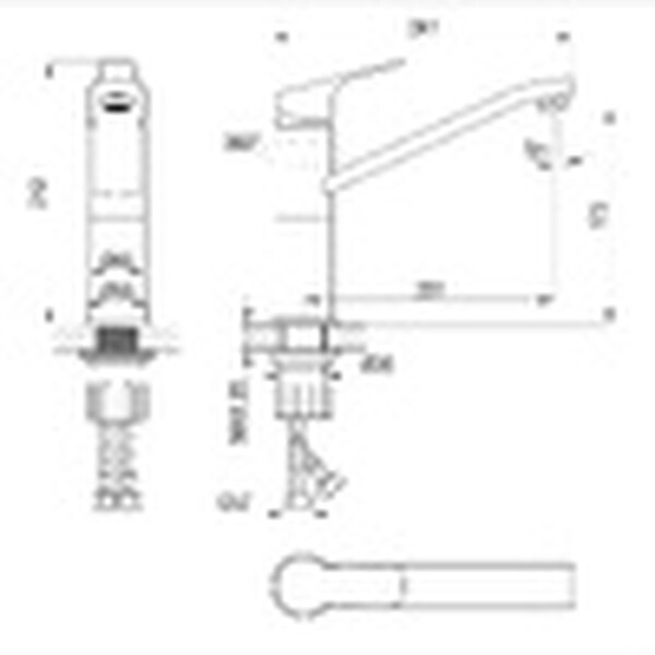 Смеситель одноручный (35мм) для кухни с поворотным изливом, хром ROSSINKA RS29-25 НОВИНКА!!!