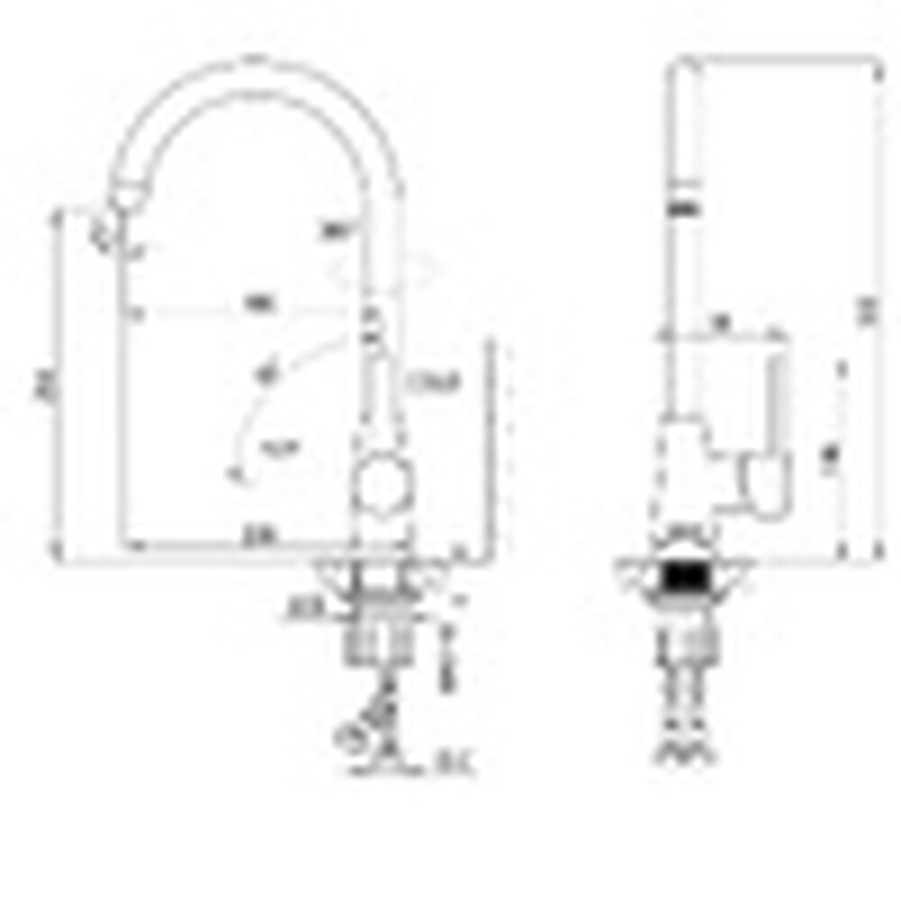 Смеситель одноручный для кухни с повортным изливом, хром, ROSSINKA Z35-40 НОВИНКА!!!