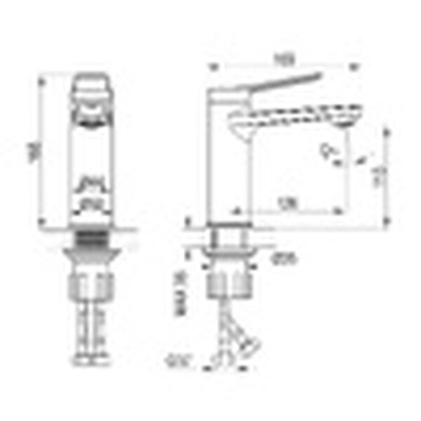 Смеситель одноручный для умывальника монолитный, хром, ROSSINKA RS20-11 НОВИНКА!!!
