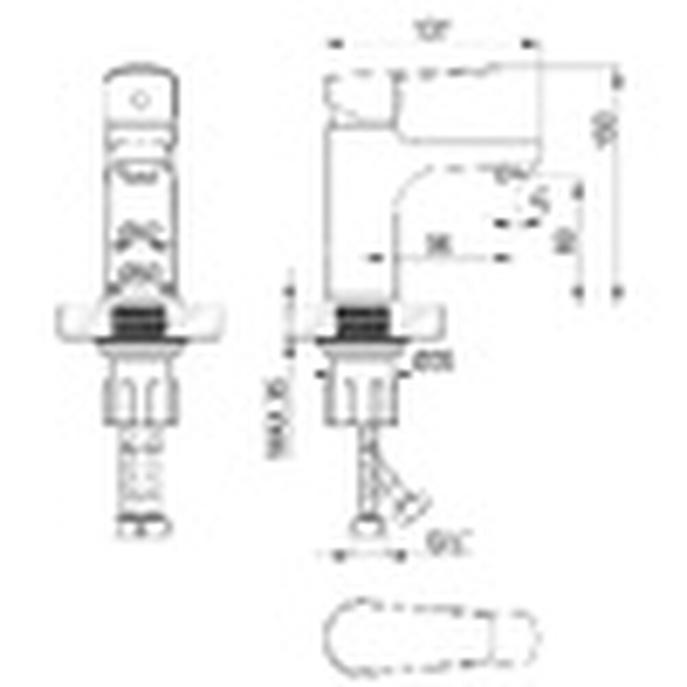Смеситель одноручный (35мм) для умывальника монолитный, хром ROSSINKA S35-13 НОВИНКА!!!