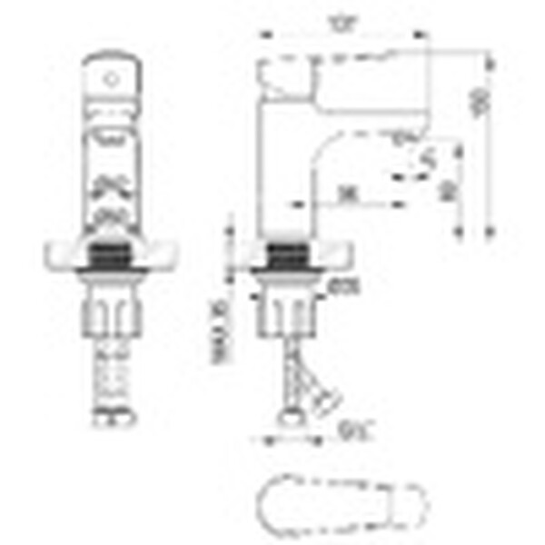 Смеситель одноручный (35мм) для умывальника монолитный, хром ROSSINKA S35-13 НОВИНКА!!!