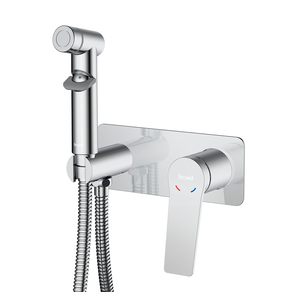 Смеситель одноручный с гигиеническим душем, встраиваемый, хром ROSSINKA RS20-51 НОВИНКА!!!