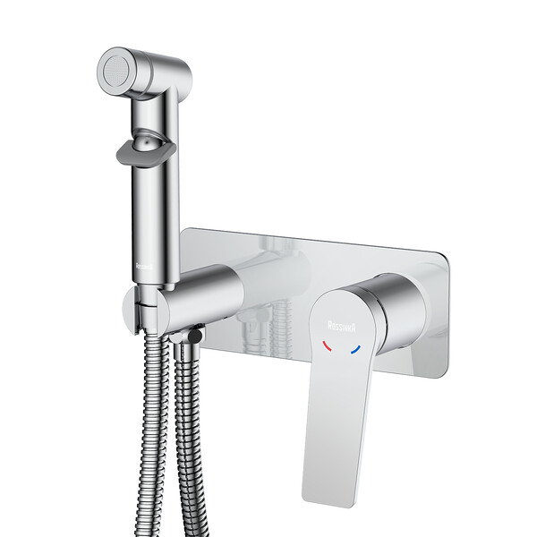 Смеситель одноручный с гигиеническим душем, встраиваемый, хром ROSSINKA RS20-51 НОВИНКА!!!