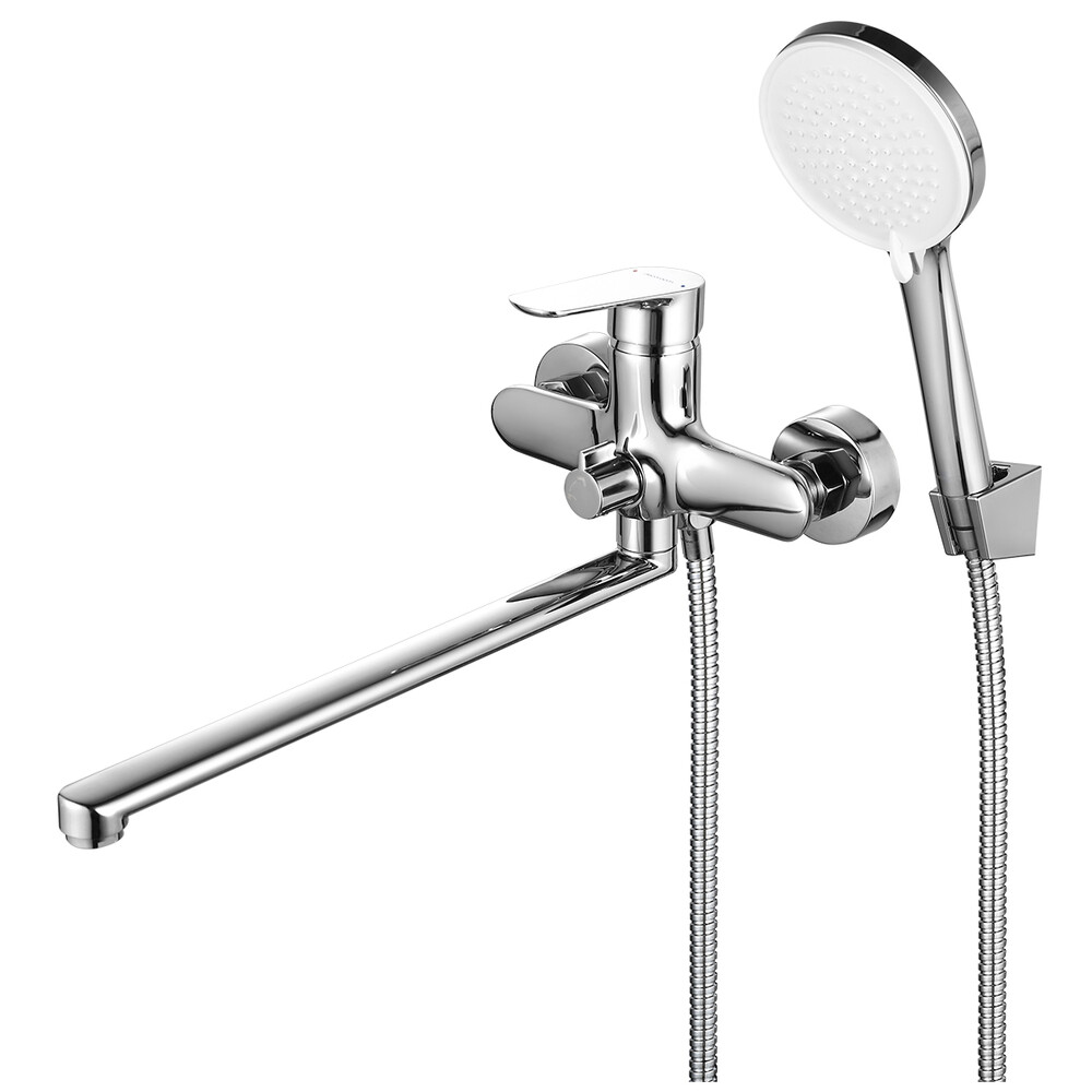 DR29043 Смеситель одноручный унив.с повортным изливом 350 мм, хром DECOROOM 