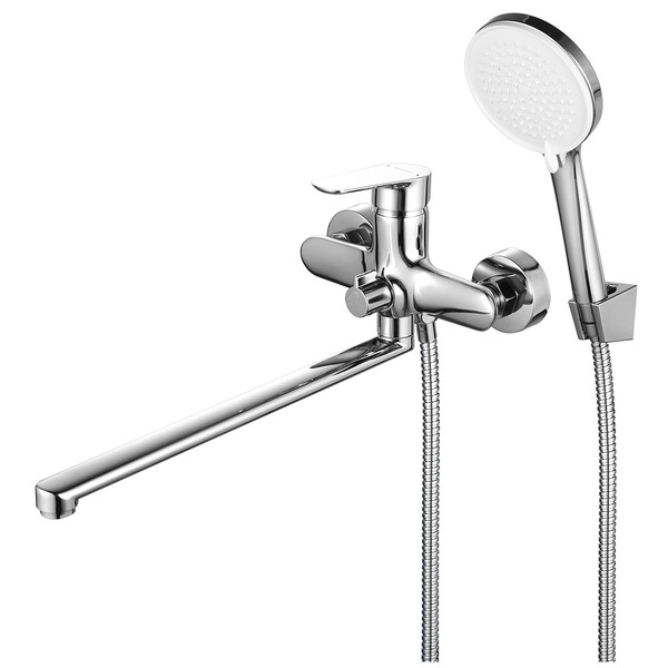 DR29043 Смеситель одноручный унив.с повортным изливом 350 мм, хром DECOROOM 