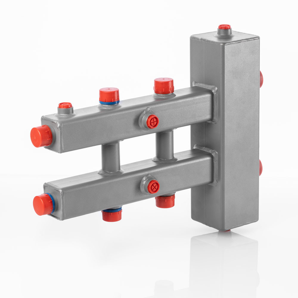 Гидроразделитель с коллектором горизонтальный, 3 контура, до 70 кВт VTc.100.SN.070603