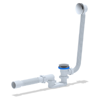 EС055G Сифон АНИ Пласт д/в клик-клак, плоск. с вып и перел, г/т 375*40*50