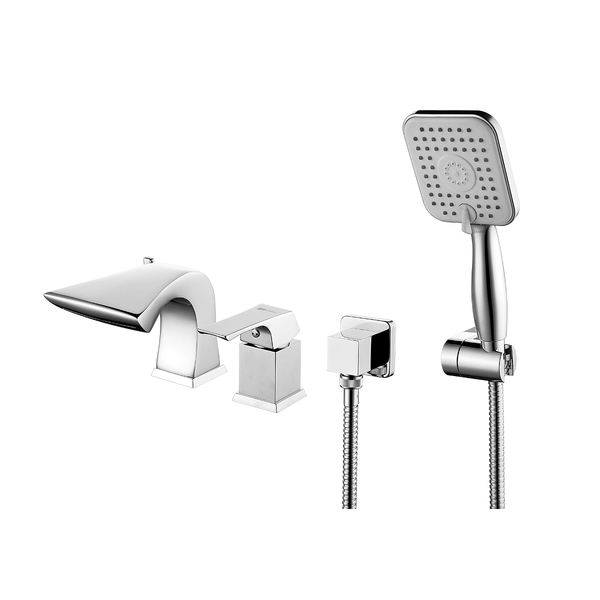 LM4547C Unit Смеситель для ванны встр-ый, на 2 отверстия, с акс-ми, хром LEMARK