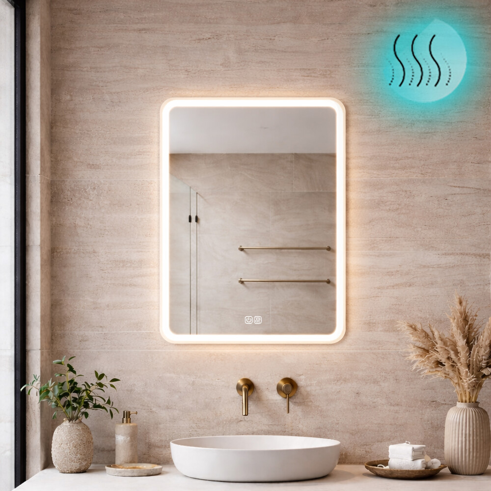 Зеркало SANTREK HOME с LED подсветкой "AERO EDGE" 500*700мм (антизапотевание)