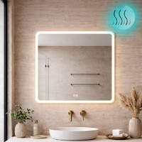 Зеркало SANTREK HOME с LED подсветкой "AERO EDGE" 800*800мм (антизапотевание)