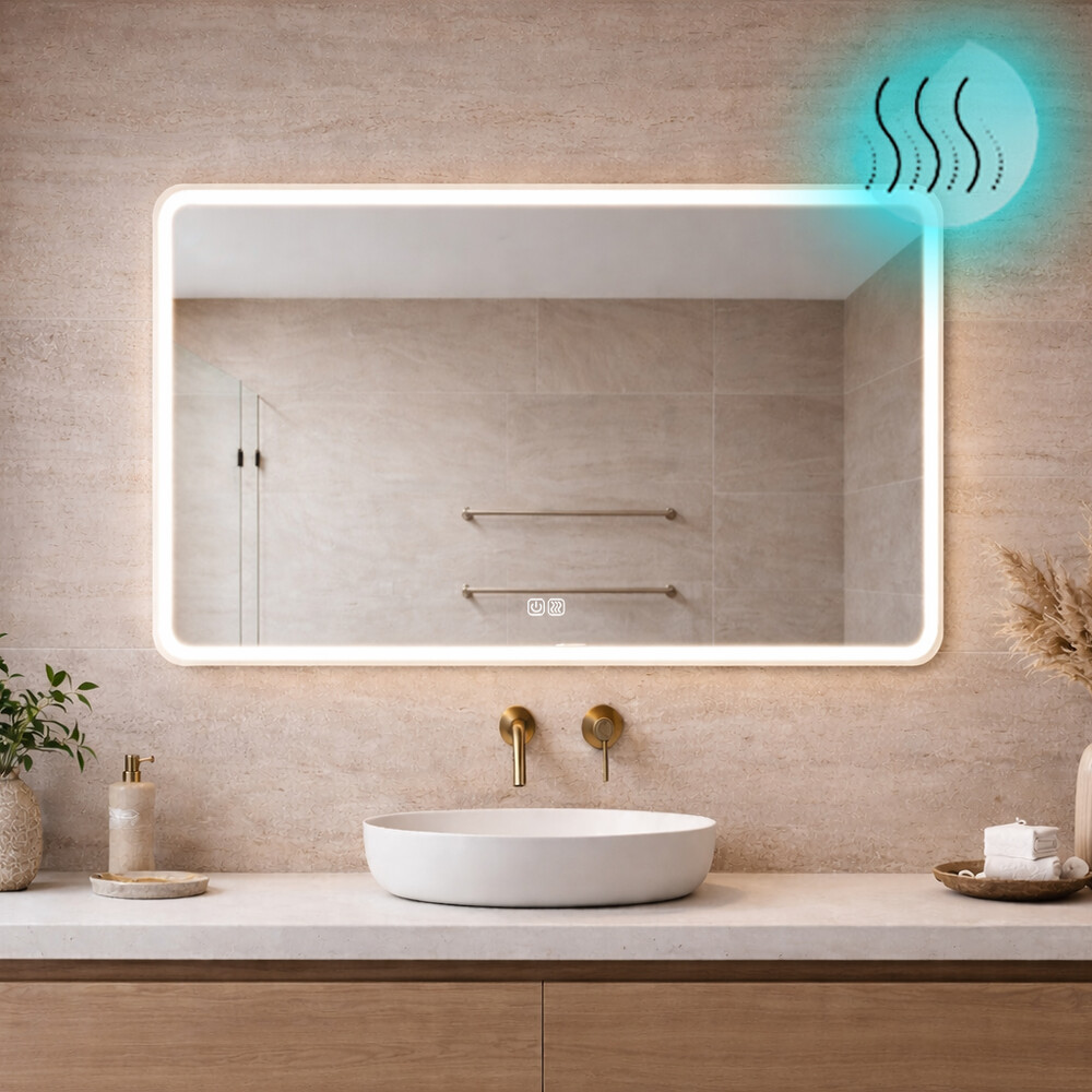 Зеркало SANTREK HOME с LED подсветкой "AERO EDGE" 1000*800мм (антизапотевание)