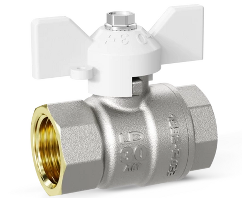 Кран вода LD Pride 3/4" г/г баб (белая) LD 47.300.20 W