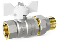 Кран вода LD Pride 1/2" г/ш баб (белая) американка LD 47.306.15 W