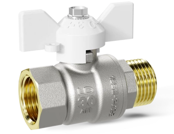 Кран вода LD Pride 3/4" г/ш баб (белая) LD 47.302.20 W