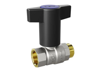 Кран вода LD Pride 3/4" г/ш Т-рукоятка (красная+голубая) LD 47.342.20 RB