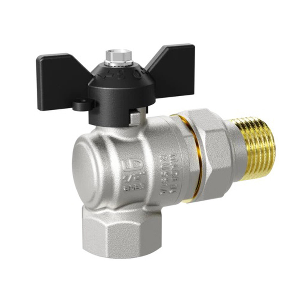 Кран вода LD Pride 3/4" г/ш баб американка УГЛОВОЙ LD 47.206.20 