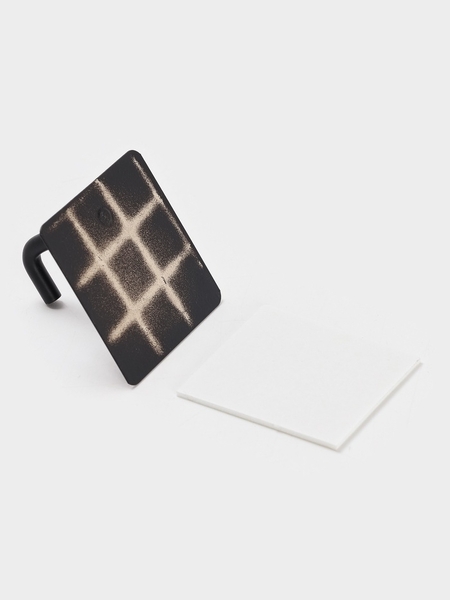 Набор крючков металлических на липучке 4 шт, квадрат, цвет черный   10877373