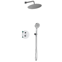 LMF-8065B-C Beluga Смеситель для душа встраив, термостат, верхн.лейка 30 см, без излива, латунь, браш.ник LEMARK