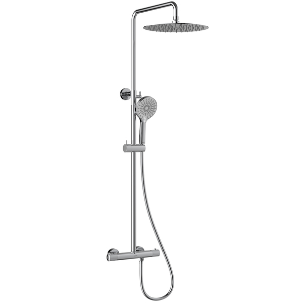 LMF-8045B-C Beluga Смеситель для душа термост. с верхней лейкой 30 см, без излива, латунь, хром