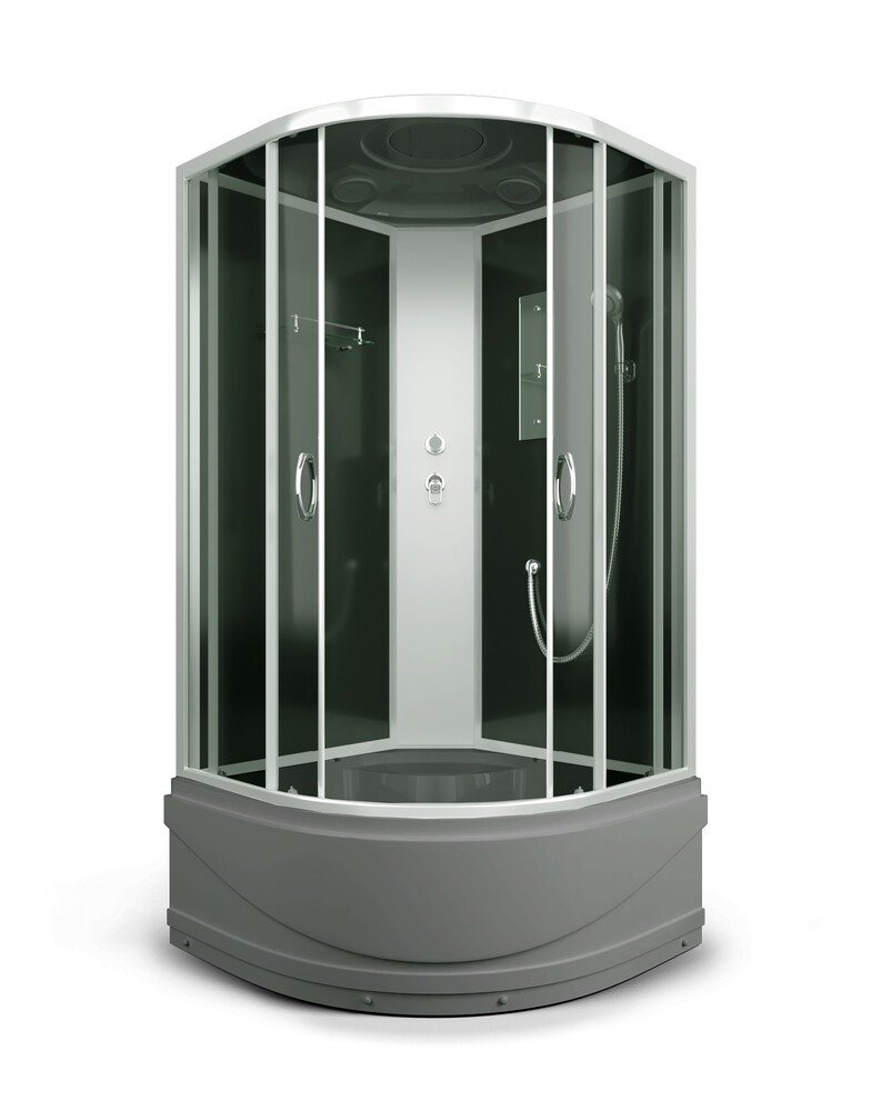 Душ. кабина ER3509TP-C2-RUS_GRAY 90*90*215см, зад.ст.стекло, тонир, 4 мм, 3к.