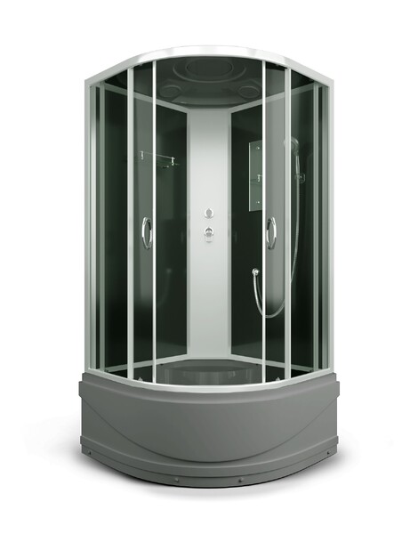 Душ. кабина ER3509TP-C2-RUS_GRAY 90*90*215см, зад.ст.стекло, тонир, 4 мм, 3к.