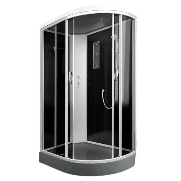 Душ.кабина ER3512PL-C2-RUS_GRAY 120*80*215см, зад.ст.стекло, тонир., 4мм, проф.сатин, 3к.